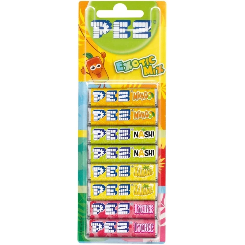 Блистерная упаковка из 8 экзотических стержней - PEZ