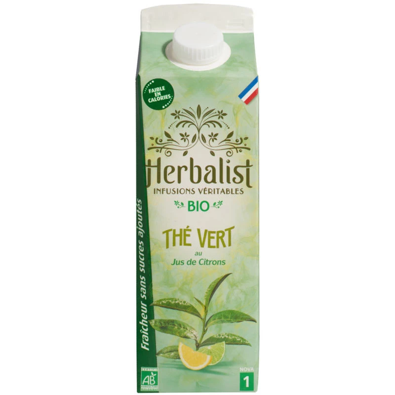 Зеленый чай с органическим лимонным соком 1л - HRERBALIST
