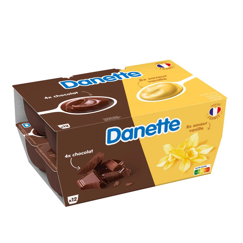 Danette Chocolat Vanille 12x11