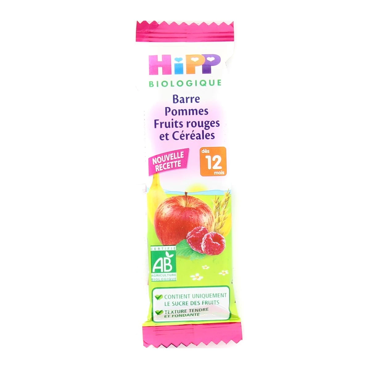 Organic apple/ red fruit/ cereal bar from 12 months 25g - HIPP
