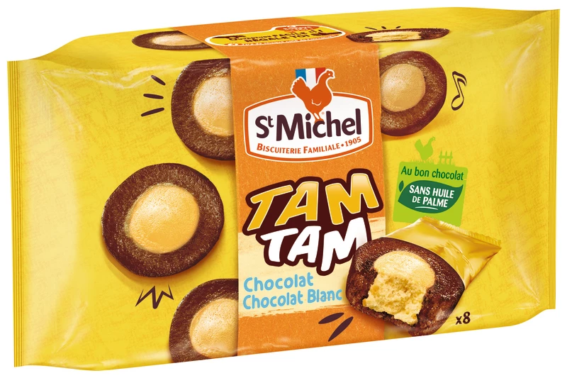 Tartas Tam Tam de chocolate y chocolate blanco 220g - ST MICHEL