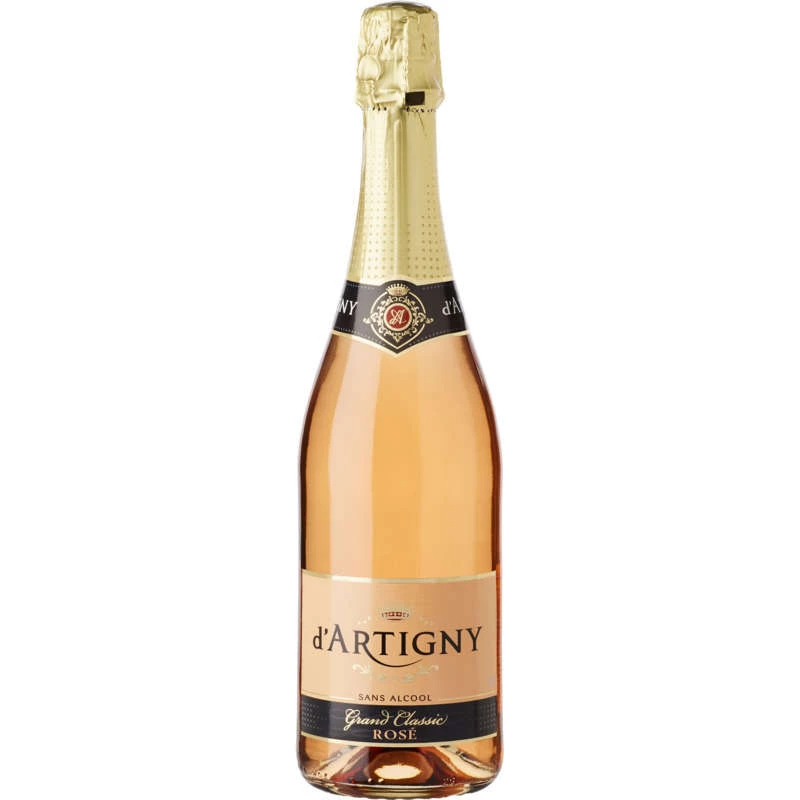 Vin Pétillant Rosé Sans Alcool, 75cl - D'ARTIGNY