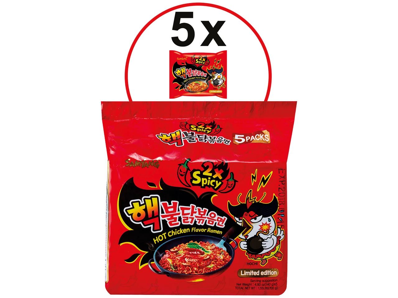 特辣鸡肉拉面 X2 5x140g - BULDAK