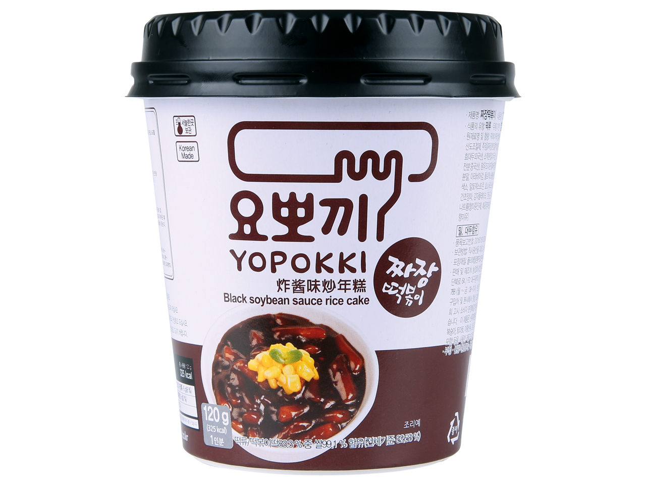 Jjajang Topokki Cup Rice Cake 120g - Yopokki