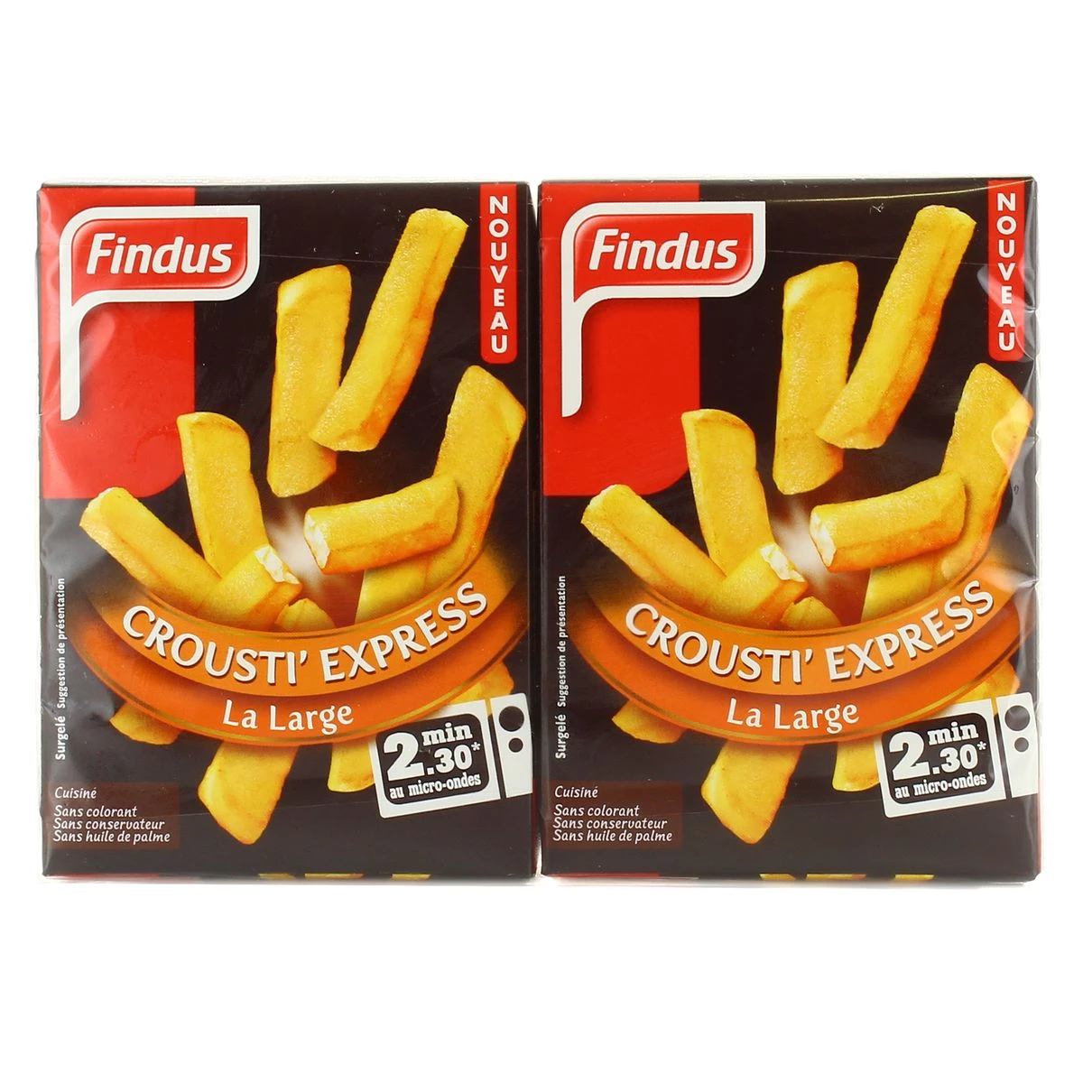 Frites crousti express larges 180g - FINDUS