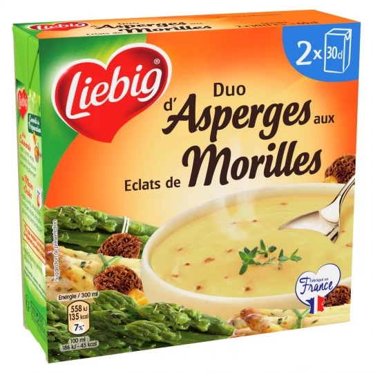 Soupe Duo d'Asperges aux EcLats de Morilles, 2x30cl -LIEBIG