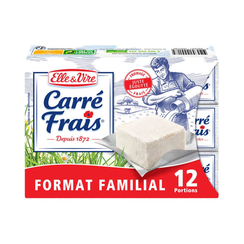 Carre Frais Nat 15%mg X12 300g