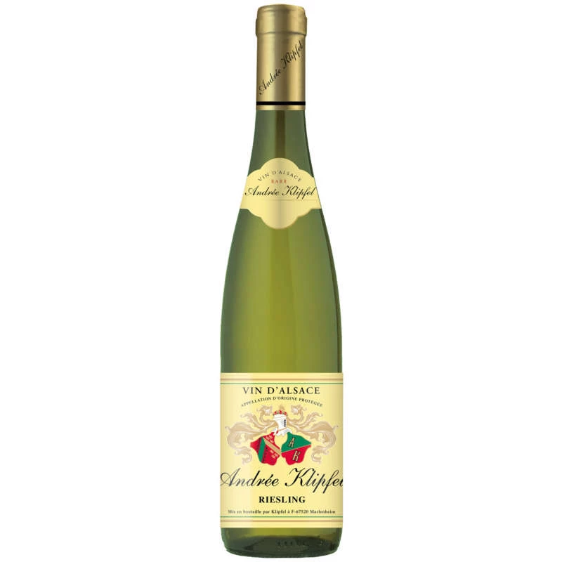 Vin Blanc Riesling, 12°, 75cl - ANDREE KLIPFER