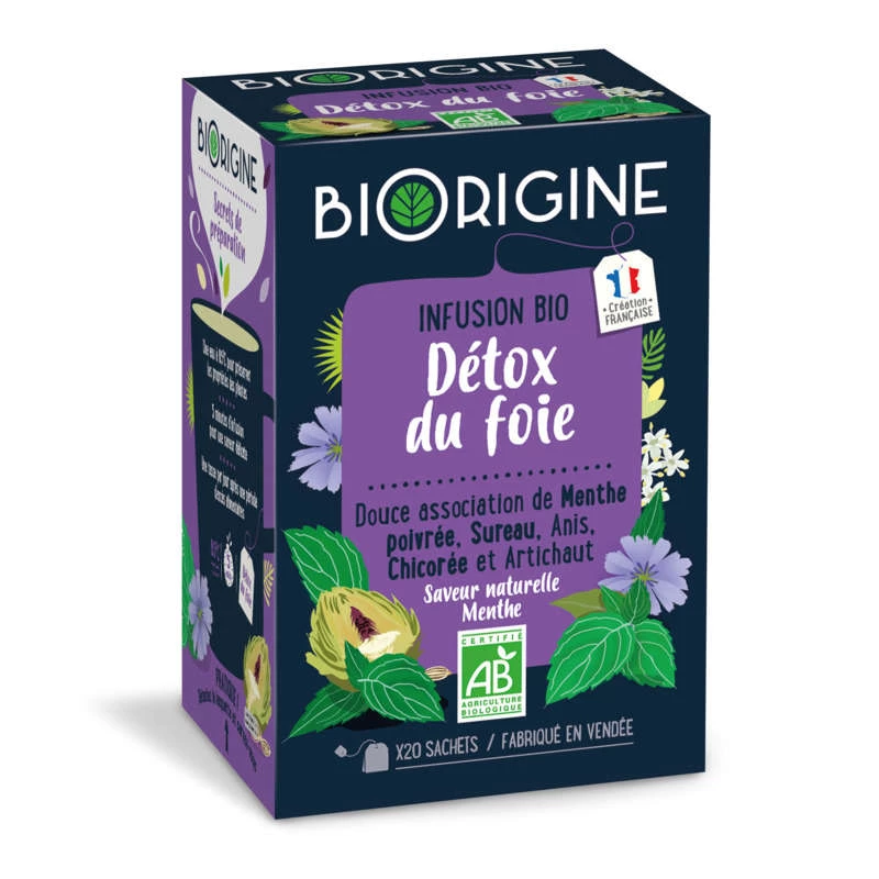 Infusion Detox Du Foie Bio 29g - BioRIGINE