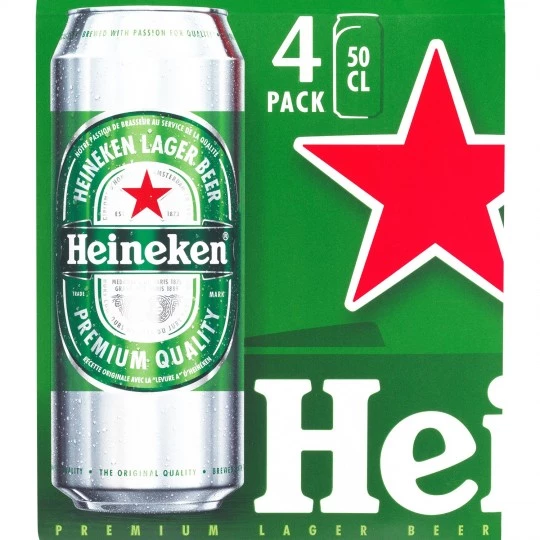 Heineken 5d Boite Alu 4x50cl