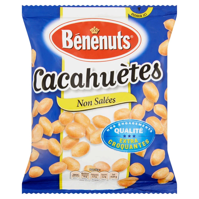 Geröstete ungesalzene Erdnüsse, 200g -  BENENUTS