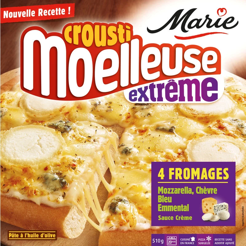 Pizza 4 fromages extrême 510g - MARIE