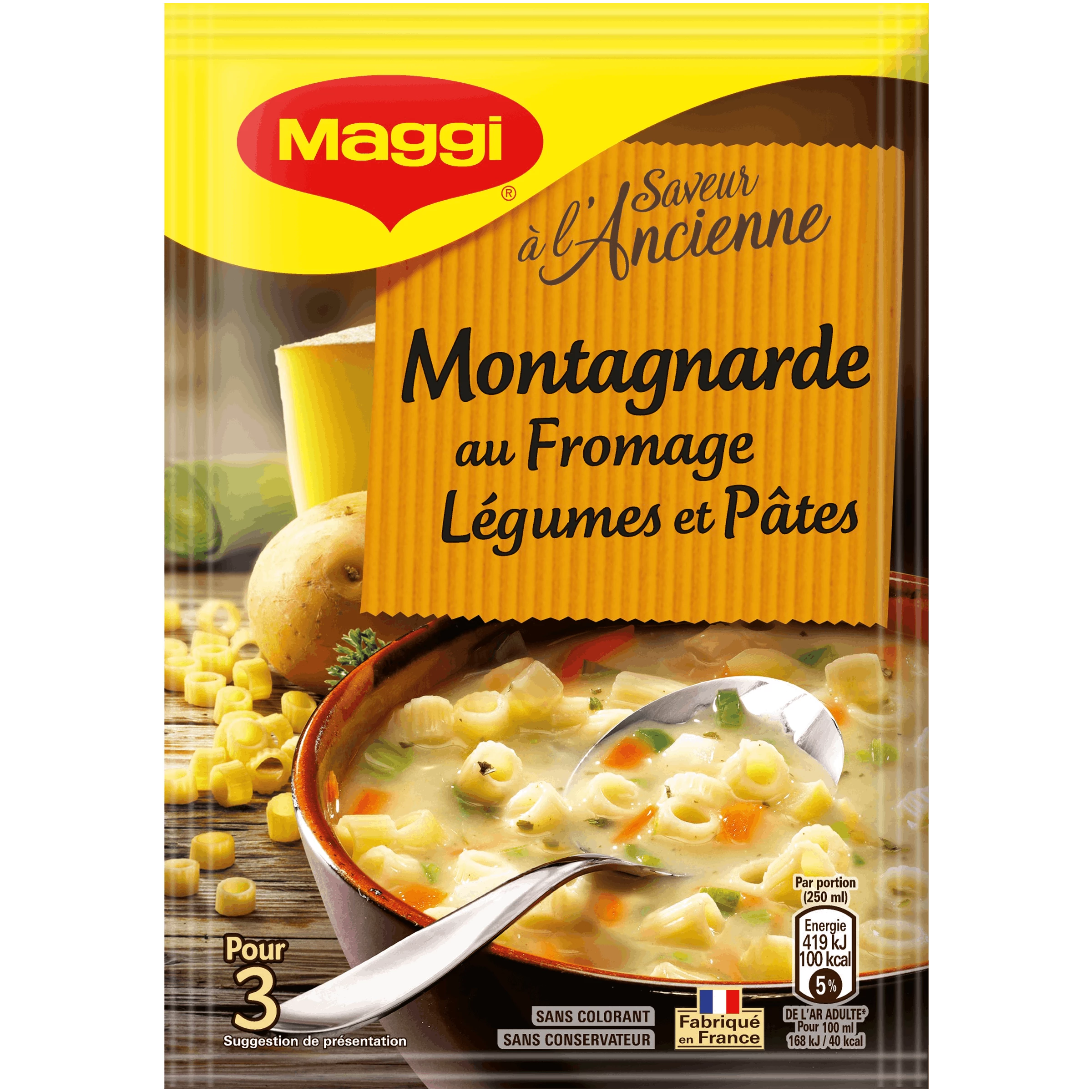 sopa serrana con queso; verduras y pasta 78g - MAGGI