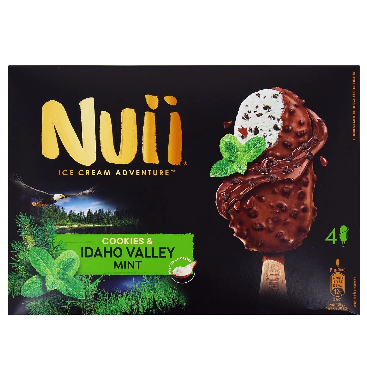 Batonnets Nuii Cookies Mint X4
