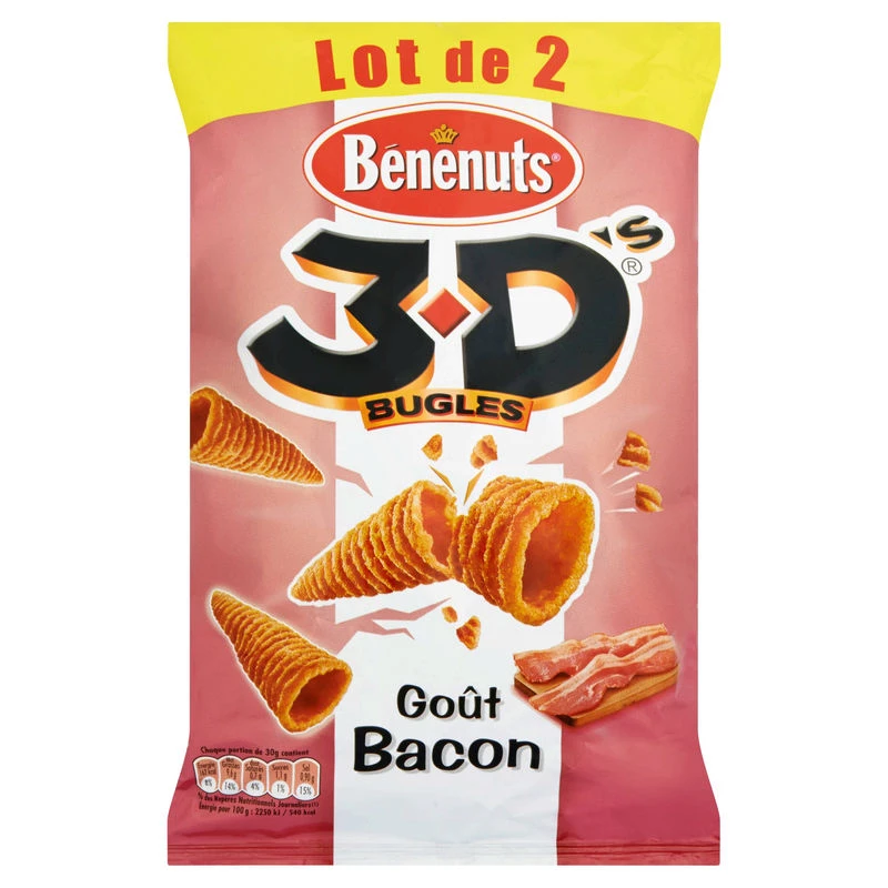 Chips 3D'S Bacon, 2x85g - VICO