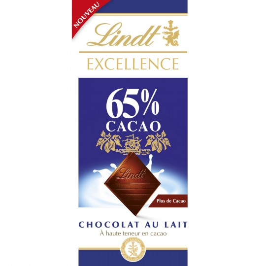 Tablette de chocolat au lait Excellence 80g - LINDT