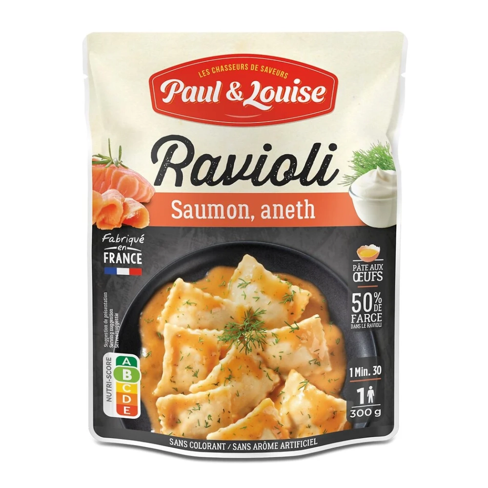 Salmon and dill ravioli 300g - PAUL ET LOUISE