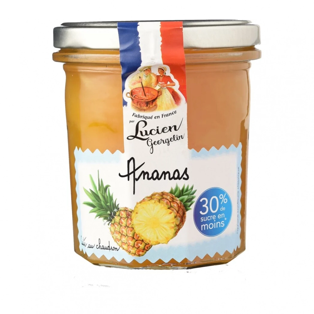 Confiture Gourmande & Légère  Ananas, 320g - LUCIEN GEORGELIN