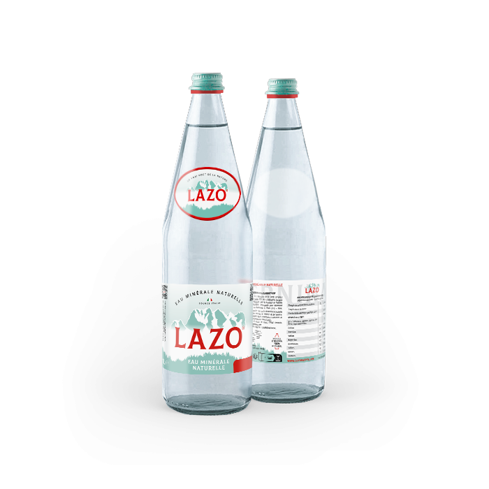 Natural mineral water in glass 1L - LAZO