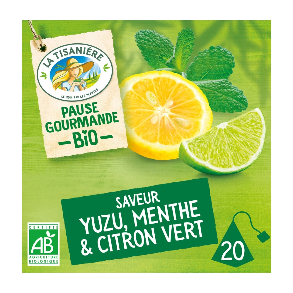 Bio-Yuzu-Minz-Limetten-Aufguss x20 - LA TISANIERE