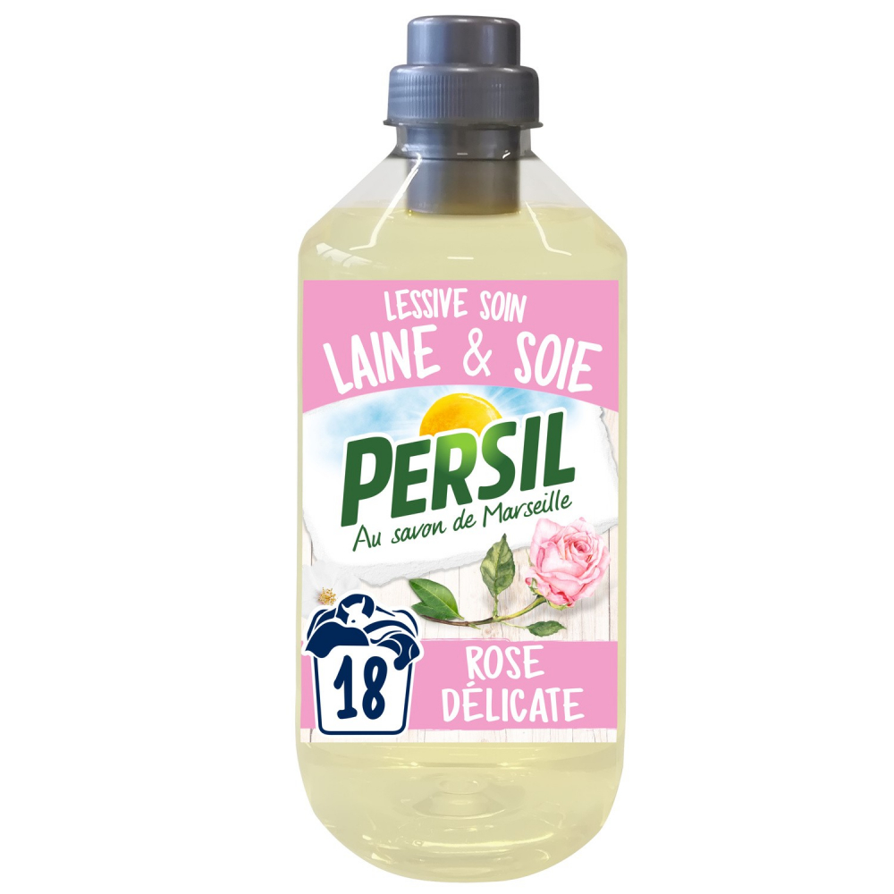 Lessive liquide soie & laine rose délicate 990mL - PERSIL