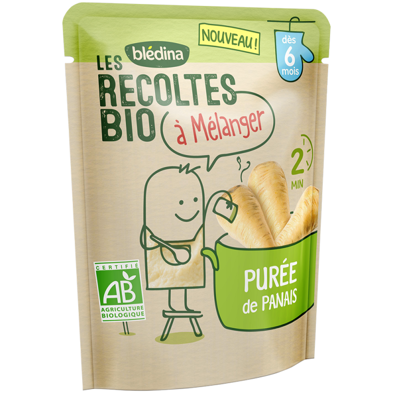 Repas bébé dès 6 mois purée de panais Bio 120g - BLÉDINA