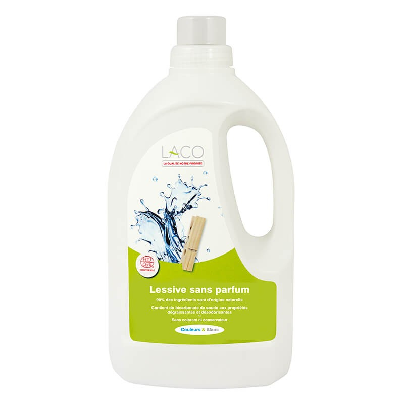 Detergente para ropa ecológico sin perfume, 2L - LACO