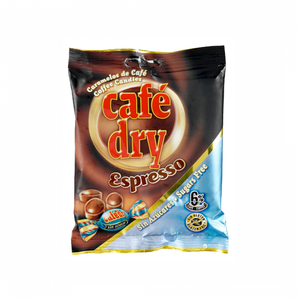 Cafe Dry Sin - Sugars Free Natural Coffe Candies Bag 12x65g