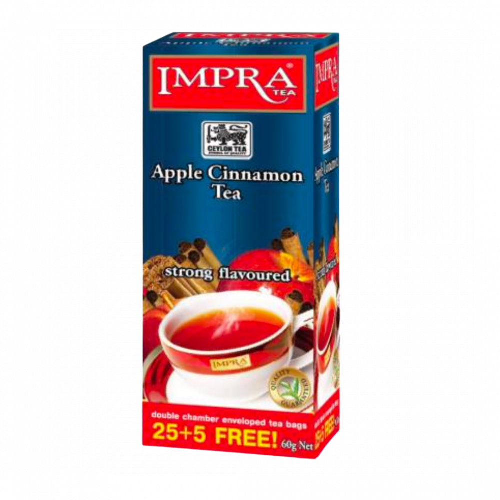 Impra  Ceylon Black Tea  Flavoured "apple Cinnamon"   2g X 25+5 X 20