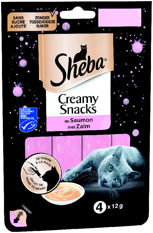 Friandises pour chat au saumon 4x12g - SHEBA