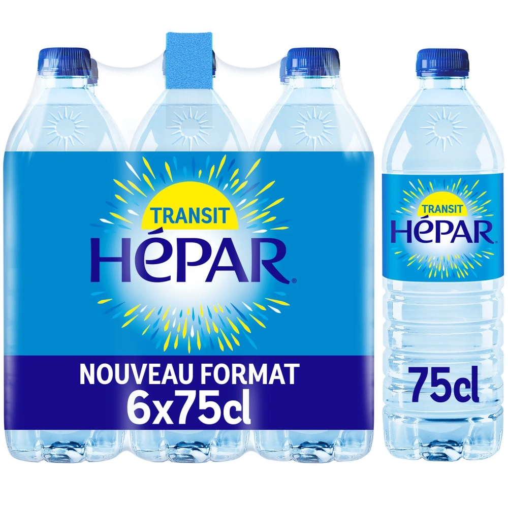 Natural mineral water 6x75cl - HEPAR
