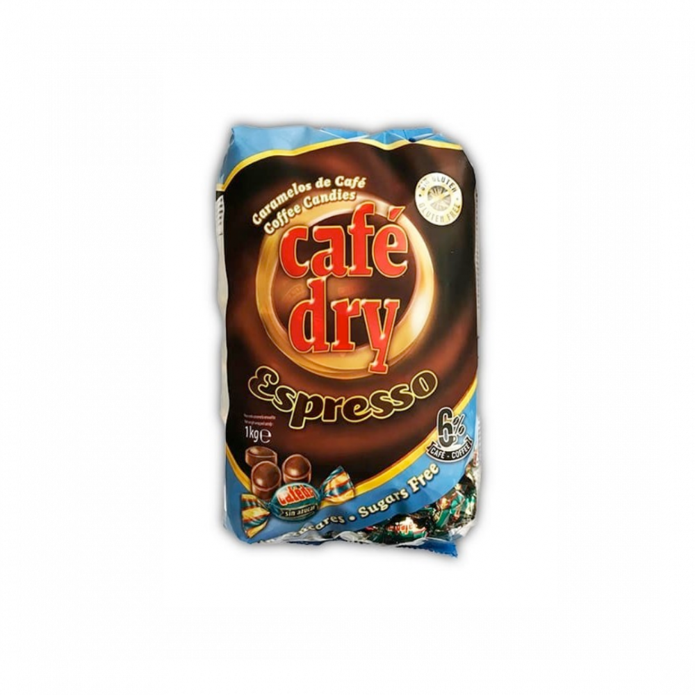 Cafe Dry Sin  - Sugars Free Natural Coffee Candies  - 1kg Bag X 12