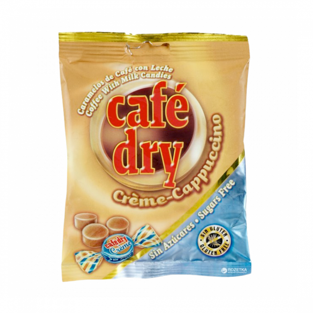 Cafe Dry Creme Sin - Sugars Free Coffee With Cream Candies Bag 12x65g