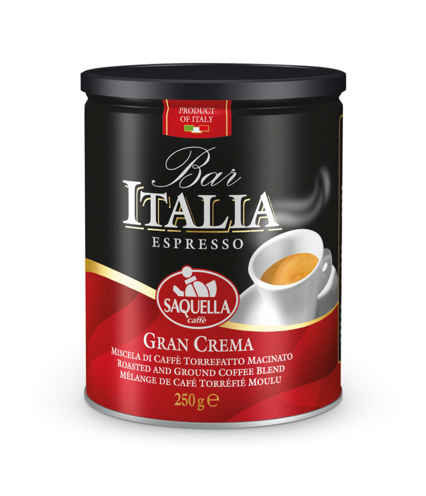 Bar Italia Gran Crema -  Ground Coffee 250 Gr. Tin