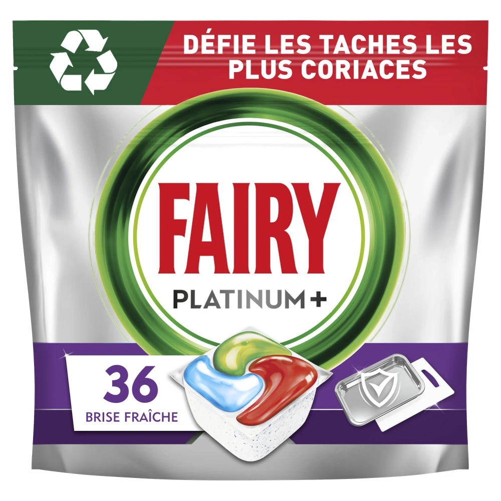 Tablette Lave-Vaisselle Brise Fraîche Platinium+ x36 558g - FAIRY