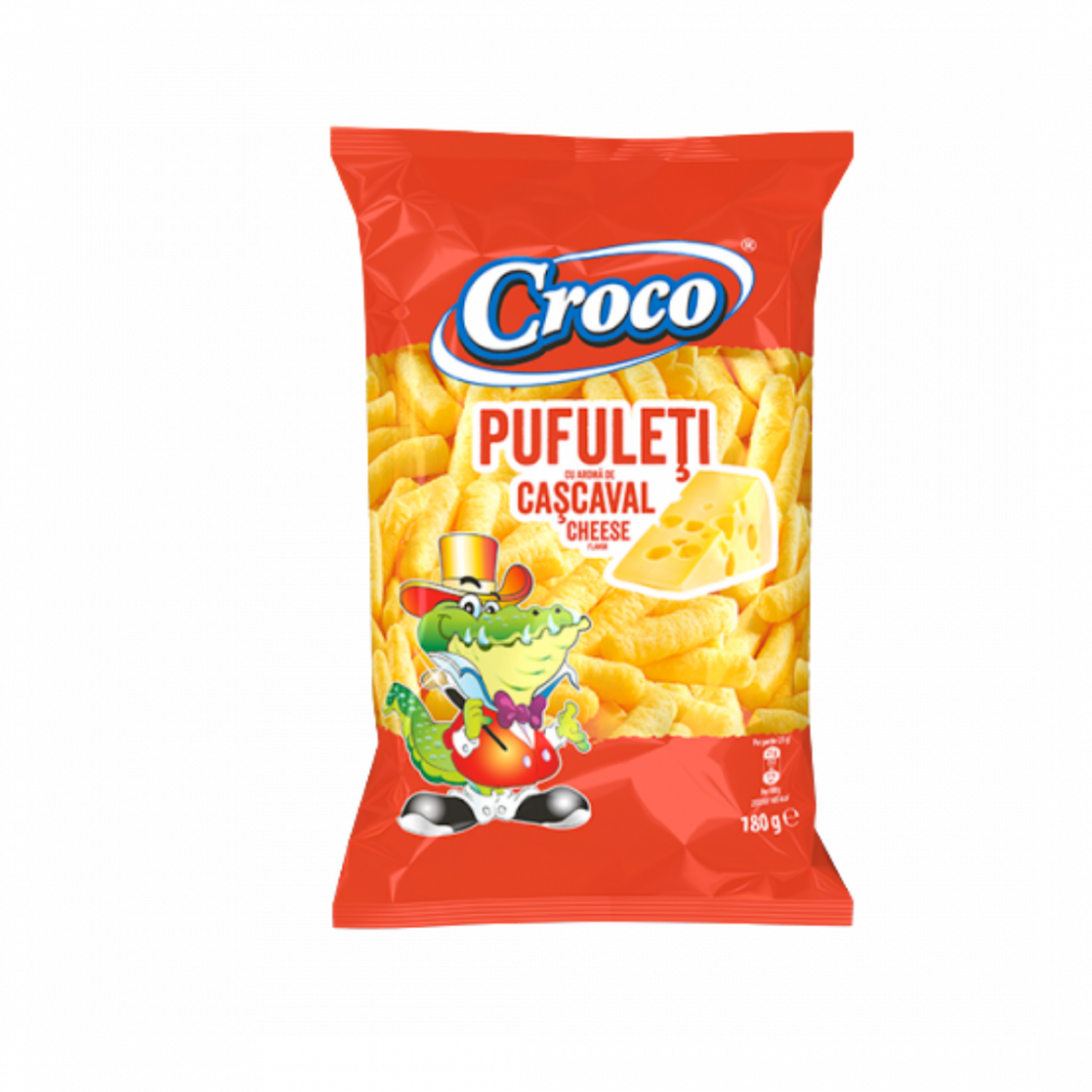 Croco Corn Puffs Cheese 180g 9/1 Srp