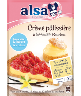 Préparation crème pâtissière à la vanille de bourbon x12 - ALSA