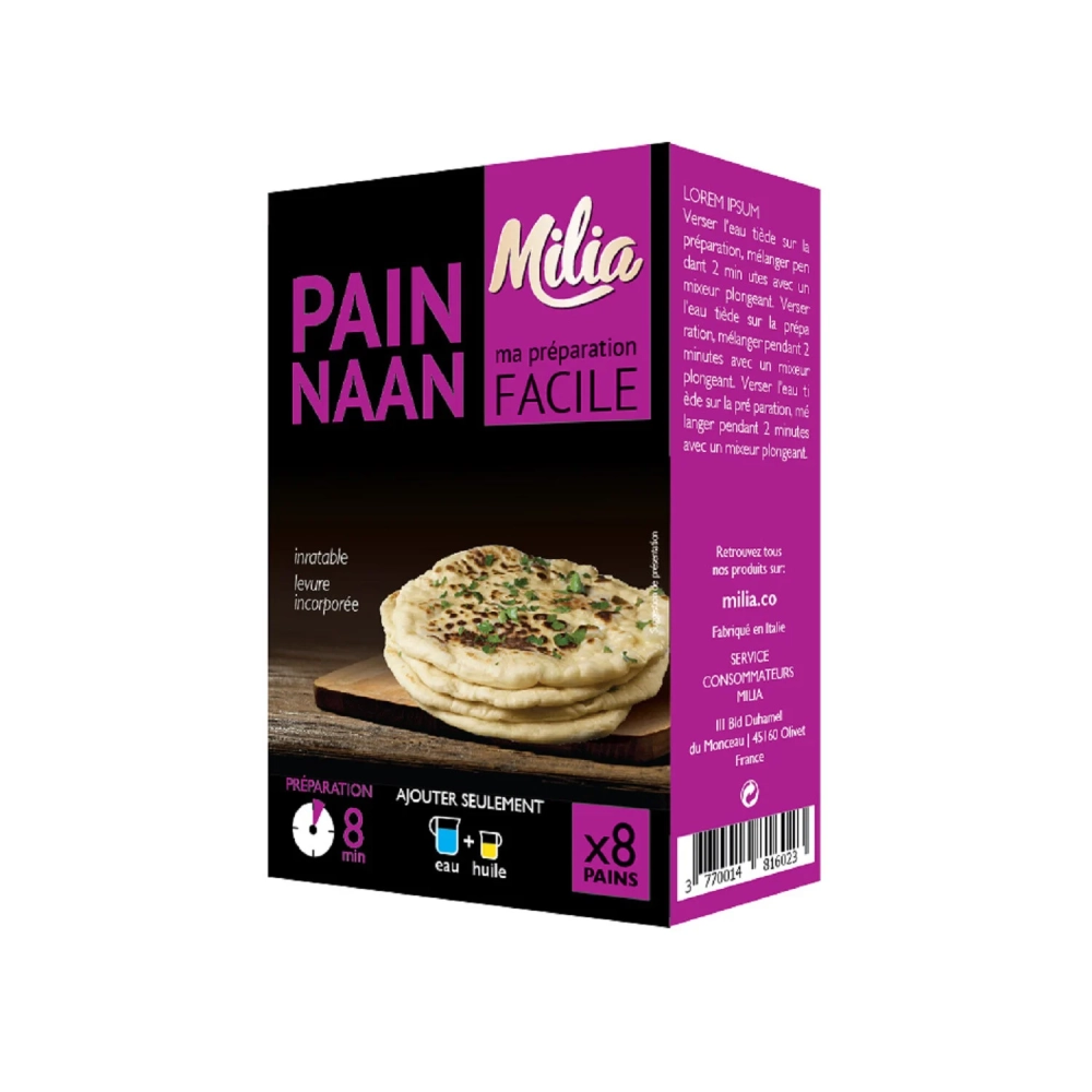 Mix Pain Naan 500g Milia Neu - Milia