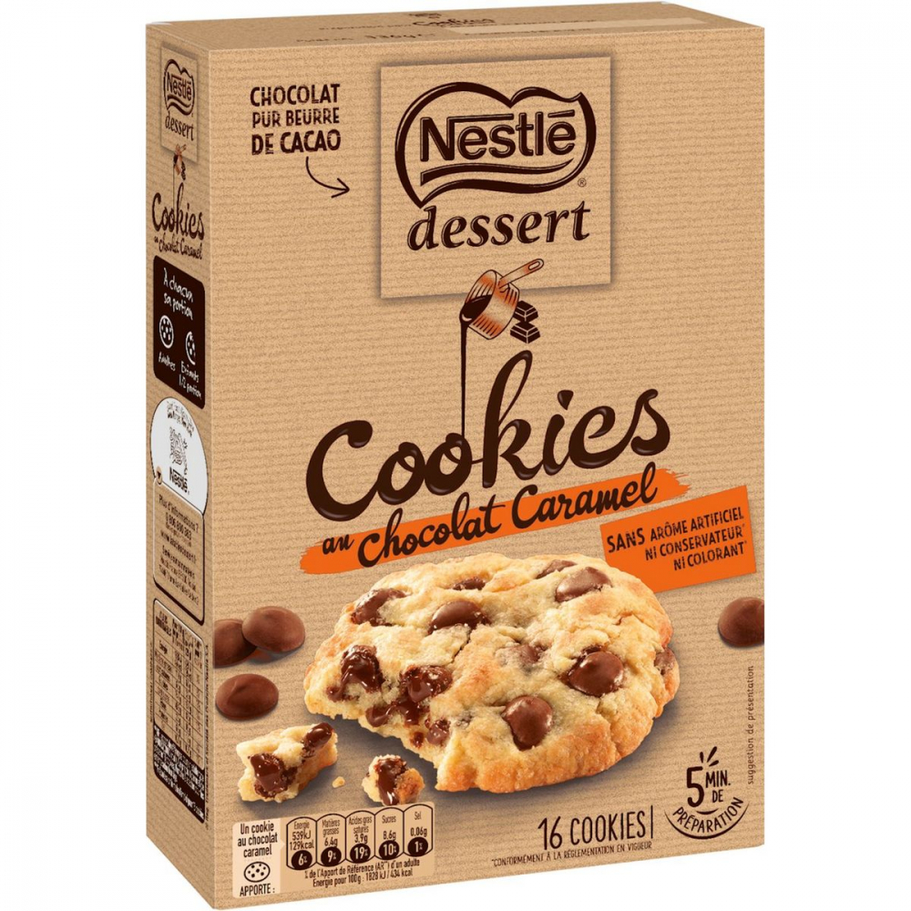 Préparation pour cookies au chocolat caramel 340g - NESTLE