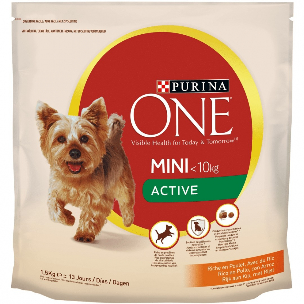 Repas pour chiens Mini Active Poulet One 400g - PURINA