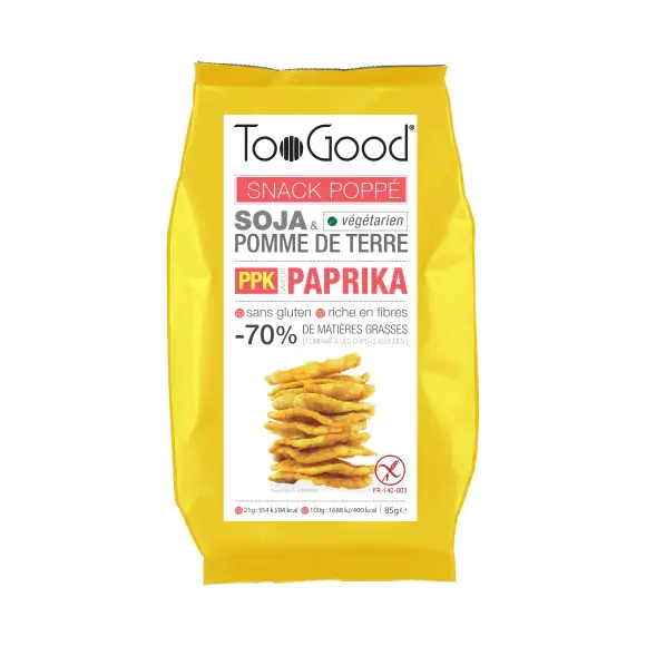 Snack à base de soja, pomme de terres saveurs paprika 25g - TOOGOOD