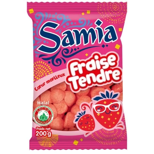 Bonbons  Fraise Tendre Halal 200g - SAMIA