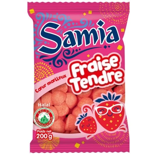 Halal Soft Strawberry Candy 200g - SAMIA