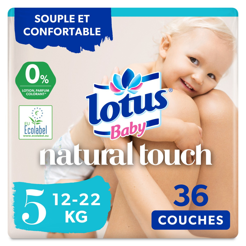 Fraldas para bebês com toque natural T6 x 36 - LOTUS BABY