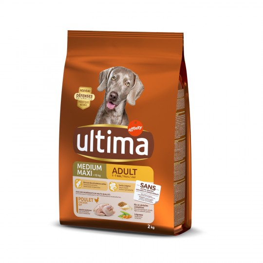 Medium dog food with chicken 2kg - ULTIMA