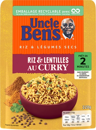 Riz & Lentilles au Curry 220g - Uncle Ben's