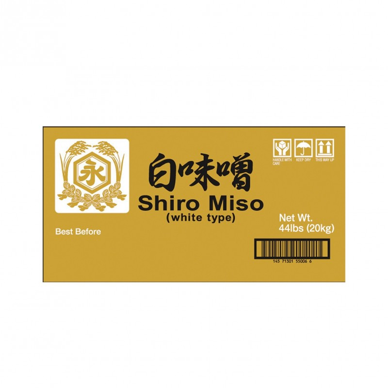 Соевая паста Shiro Miso белая в японском картоне 20кг - Mikami