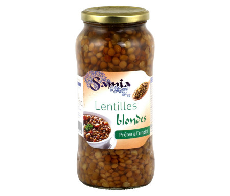 Lentilles Blondes Bocal 570g - SAMIA