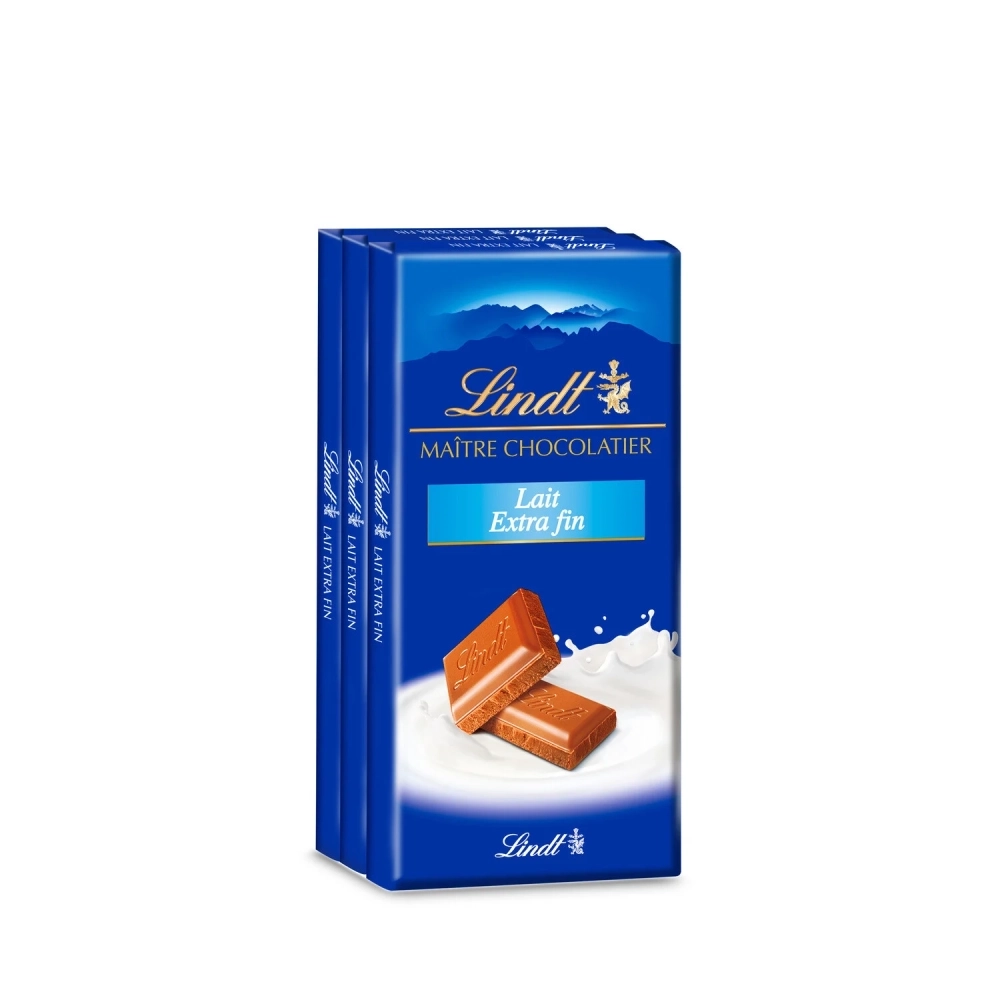 Maître Chocolatier Lait Extra Fin Lot 3x100g - LINDT