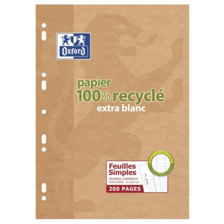 Single Sheets A4 100% Recycled Large Tiles X200